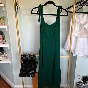 Reformation Twilight Dress Emerald